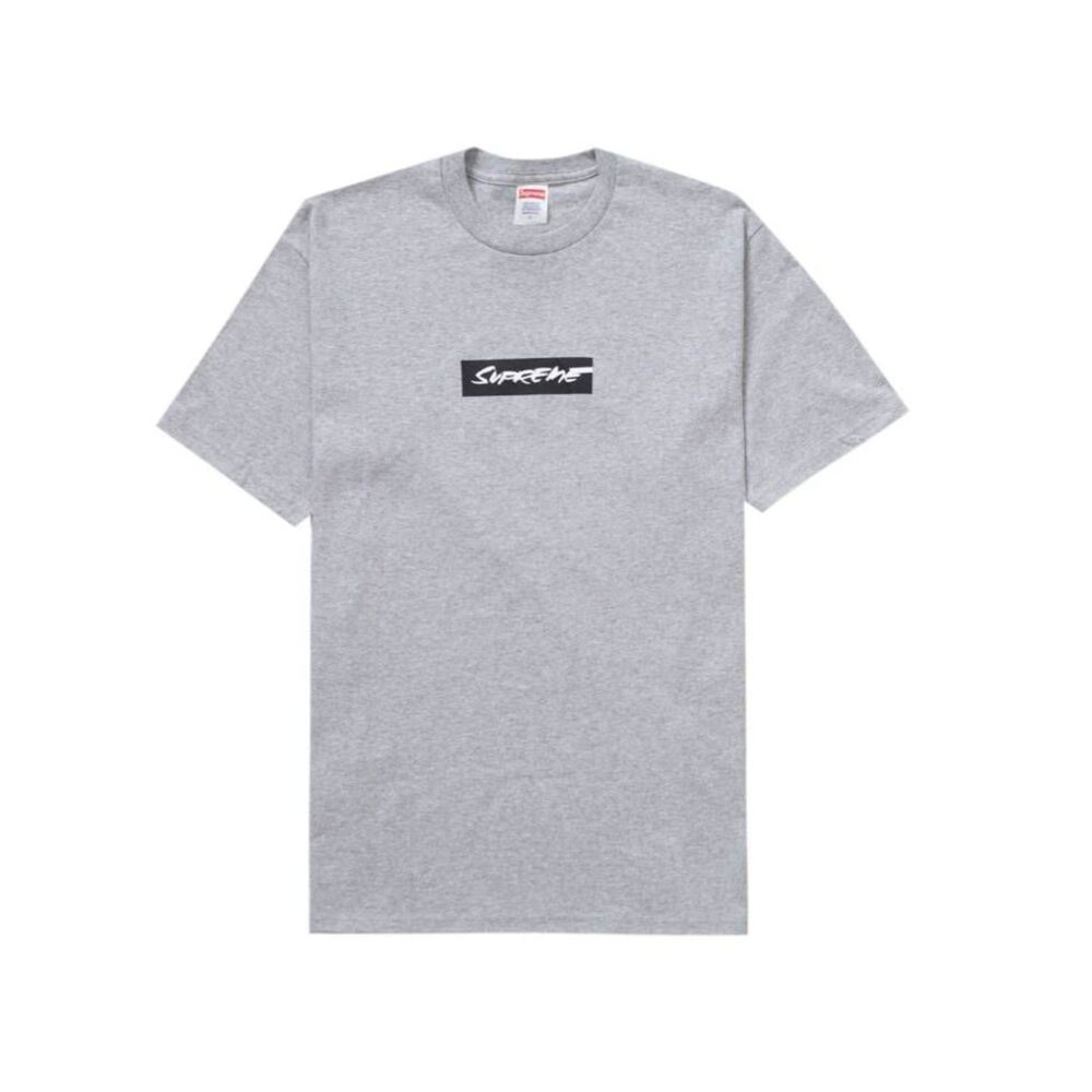 Supreme Futura Box Logo T-Shirt Heather Gray - Size Large